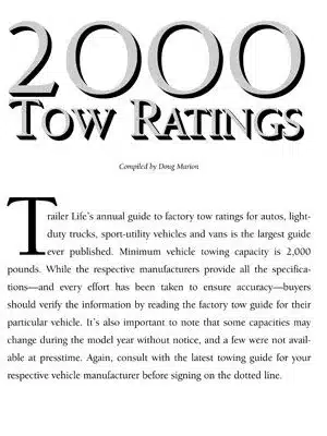 2000 towing guide