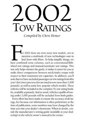 2002 towing guide
