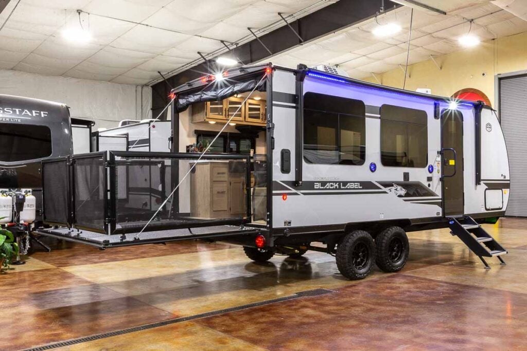 2027 Forest River Cherokee Grey Wolf Black Label 22RRBL Toy Hauler Enterior Image