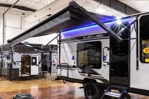2027 Forest River Cherokee Wolf Pup Black Label 16FQBLW Small Camper Exterior Image