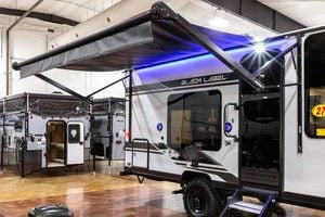 2027 Forest River Cherokee Wolf Pup Black Label 16FQBLW Small Camper Exterior Image