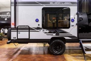 2027 Forest River Cherokee Wolf Pup Black Label 16FQBLW Small Camper Exterior Image