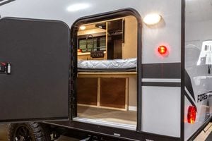 2027 Forest River Cherokee Wolf Pup Black Label 16BHSBLW Small Bunkhouse Travel Trailer Exterior Image