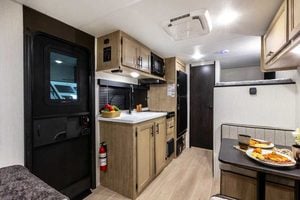2027 Forest River Cherokee Wolf Pup Black Label 16BHSBLW Small Bunkhouse Travel Trailer Interior Image