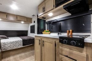 2027 Forest River Cherokee Wolf Pup Black Label 16BHSBLW Small Bunkhouse Travel Trailer Interior Image