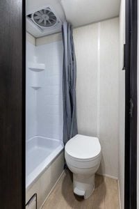2027 Forest River Cherokee Wolf Pup Black Label 16BHSBLW Small Bunkhouse Travel Trailer Interior Image