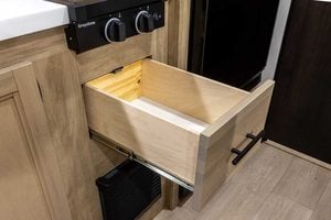 2027 Forest River Cherokee Wolf Pup Black Label 16BHSBLW Small Bunkhouse Travel Trailer Interior Image