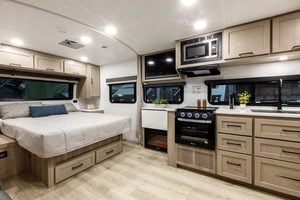 2027 Forest River Flagstaff Micro Lite 22FBS Couples Travel Trailer Interior Image