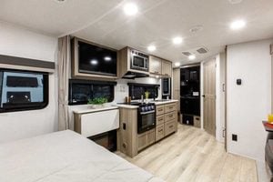 2027 Forest River Flagstaff Micro Lite 22FBS Couples Travel Trailer Interior Image