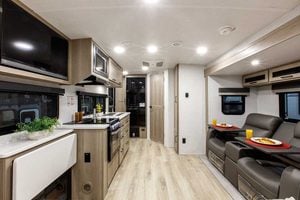 2027 Forest River Flagstaff Micro Lite 22FBS Couples Travel Trailer Interior Image