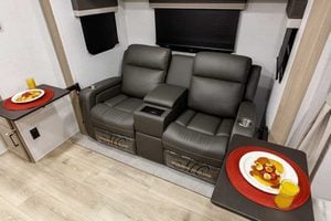 2027 Forest River Flagstaff Micro Lite 22FBS Couples Travel Trailer Interior Image