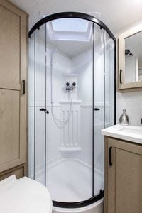 2027 Forest River Flagstaff Micro Lite 22FBS Couples Travel Trailer Interior Image