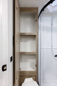 2027 Forest River Flagstaff Micro Lite 22FBS Couples Travel Trailer Interior Image