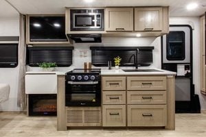 2027 Forest River Flagstaff Micro Lite 22FBS Couples Travel Trailer Interior Image
