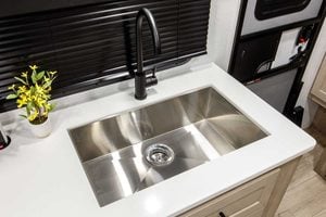 2027 Forest River Flagstaff Micro Lite 22FBS Couples Travel Trailer Interior Image