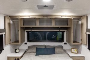 2027 Forest River Flagstaff Micro Lite 22FBS Couples Travel Trailer Interior Image