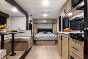 2027 Forest River Cherokee Wolf Pup Black Label 16KHWBL Small Camper Interior Image