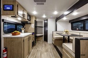 2027 Forest River Cherokee Wolf Pup Black Label 17JWBL Small Bunkhouse Travel Trailer Interior Image