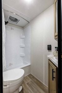 2027 Forest River Cherokee Wolf Pup Black Label 17JWBL Small Bunkhouse Travel Trailer Interior Image