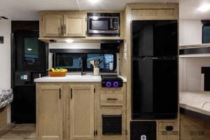 2027 Forest River Cherokee Wolf Pup Black Label 17JWBL Small Bunkhouse Travel Trailer Interior Image