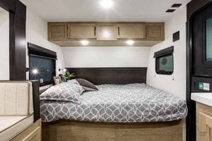 2027 Forest River Cherokee Wolf Pup Black Label 17JWBL Small Bunkhouse Travel Trailer Interior Image