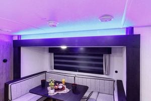 2027 Forest River Cherokee Grey Wolf Black Label 23DBHBL Bunkhouse Travel Trailer Interior Image