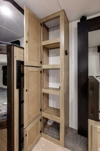 2027 Forest River Cherokee Grey Wolf Black Label 23DBHBL Bunkhouse Travel Trailer Interior Image