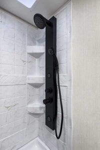 2027 Forest River Cherokee Grey Wolf Black Label 23DBHBL Bunkhouse Travel Trailer Interior Image