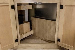2027 Forest River Cherokee Grey Wolf Black Label 23DBHBL Bunkhouse Travel Trailer Interior Image