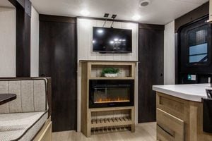 2027 Forest River Cherokee Grey Wolf Black Label 23DBHBL Bunkhouse Travel Trailer Interior Image