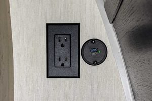 2027 Forest River Cherokee Grey Wolf Black Label 23DBHBL Bunkhouse Travel Trailer Interior Image