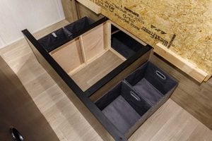 2027 Forest River Cherokee Grey Wolf Black Label 23DBHBL Bunkhouse Travel Trailer Interior Image
