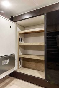 2026 Forest River Cherokee Grey Wolf 27LH Rear Living Travel Trailer Interior Image