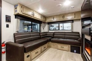 2026 Forest River Cherokee Grey Wolf 27LH Rear Living Travel Trailer Interior Image