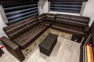 2026 Forest River Cherokee Grey Wolf 27LH Rear Living Travel Trailer Interior Image
