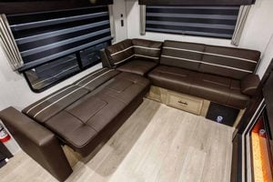 2026 Forest River Cherokee Grey Wolf 27LH Rear Living Travel Trailer Interior Image