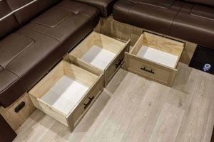 2026 Forest River Cherokee Grey Wolf 27LH Rear Living Travel Trailer Interior Image