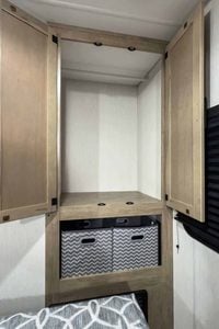 2026 Forest River Cherokee Grey Wolf 27LH Rear Living Travel Trailer Interior Image