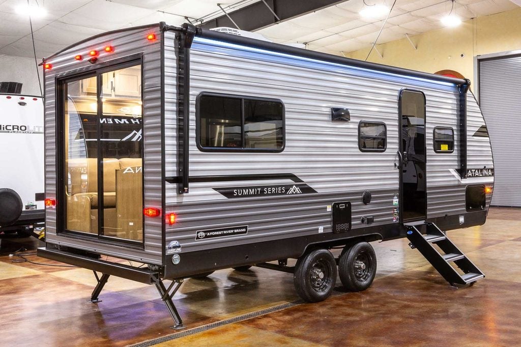 2026 Forest River Cherokee Grey Wolf Black Label 23MKBL Couples Travel Trailer Enterior Image