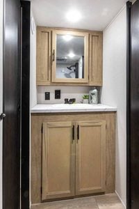 2027 Forest River Cherokee Wolf Pup Black Label 16CMBL Small Camper Interior Image