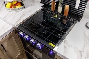2027 Forest River Cherokee Grey Wolf 27GH Front Kitchen Travel Trailer Interior Image