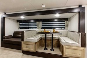 2027 Forest River Cherokee Grey Wolf 27GH Front Kitchen Travel Trailer Interior Image