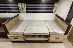 2027 Forest River Cherokee Grey Wolf 27GH Front Kitchen Travel Trailer Interior Image