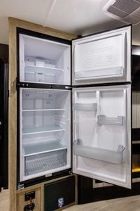 2027 Forest River Cherokee Grey Wolf 27GH Front Kitchen Travel Trailer Interior Image