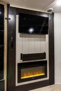 2027 Forest River Cherokee Grey Wolf 27GH Front Kitchen Travel Trailer Interior Image