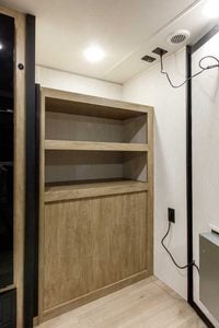 2027 Forest River Cherokee Grey Wolf 27GH Front Kitchen Travel Trailer Interior Image