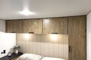 2027 Forest River Cherokee Grey Wolf 27GH Front Kitchen Travel Trailer Interior Image
