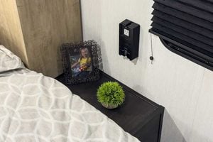 2027 Forest River Cherokee Grey Wolf 27GH Front Kitchen Travel Trailer Interior Image