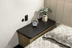 2027 Forest River Cherokee Grey Wolf 27GH Front Kitchen Travel Trailer Interior Image