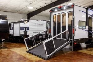 2027 Forest River Rogue Armored 32L132 Toy Hauler Travel Trailer Exterior Image